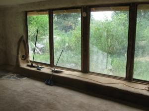 cob floor and bench