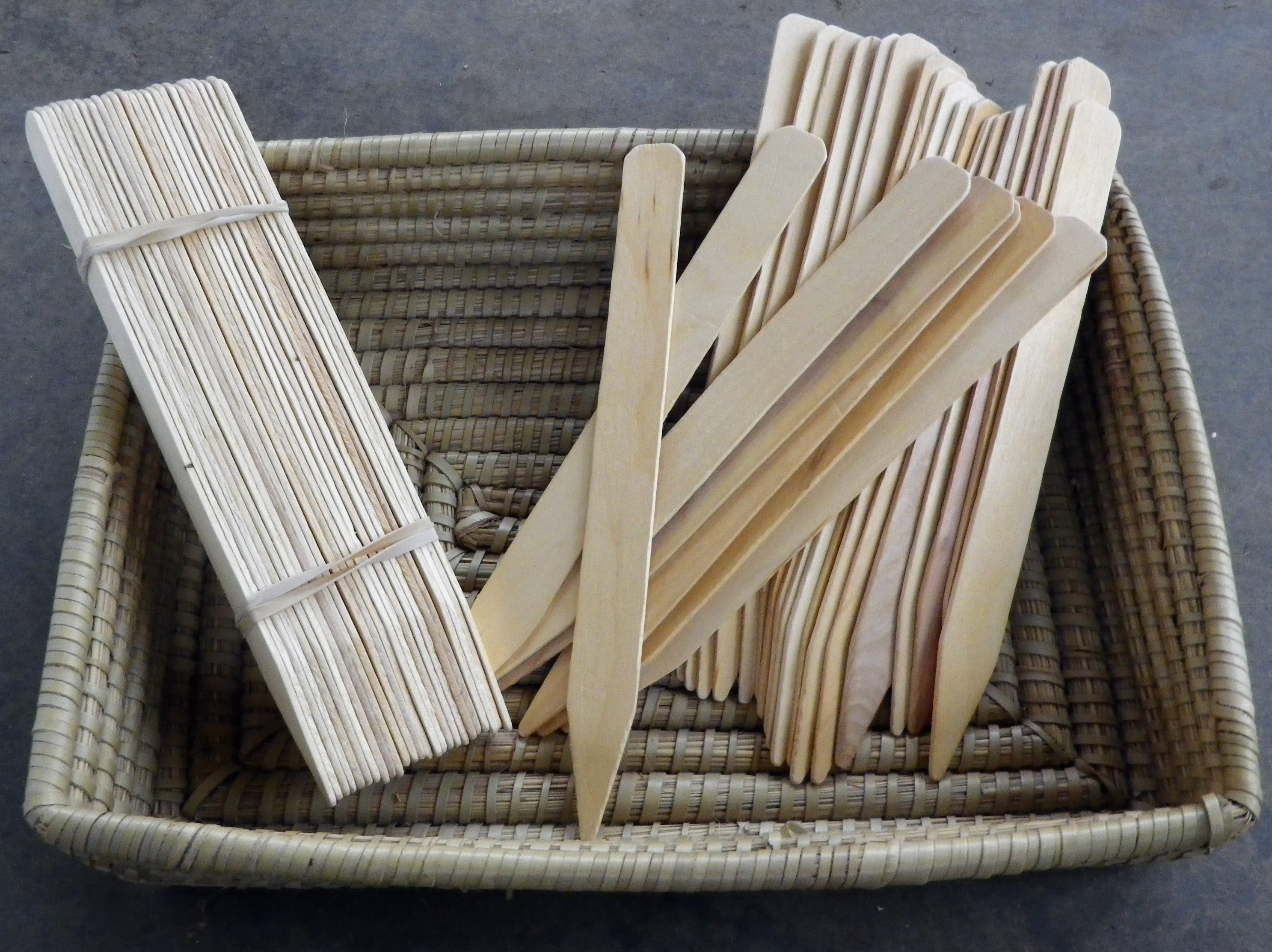 Wooden Garden Labels, bulk size: 100 labels : Southern Exposure Seed