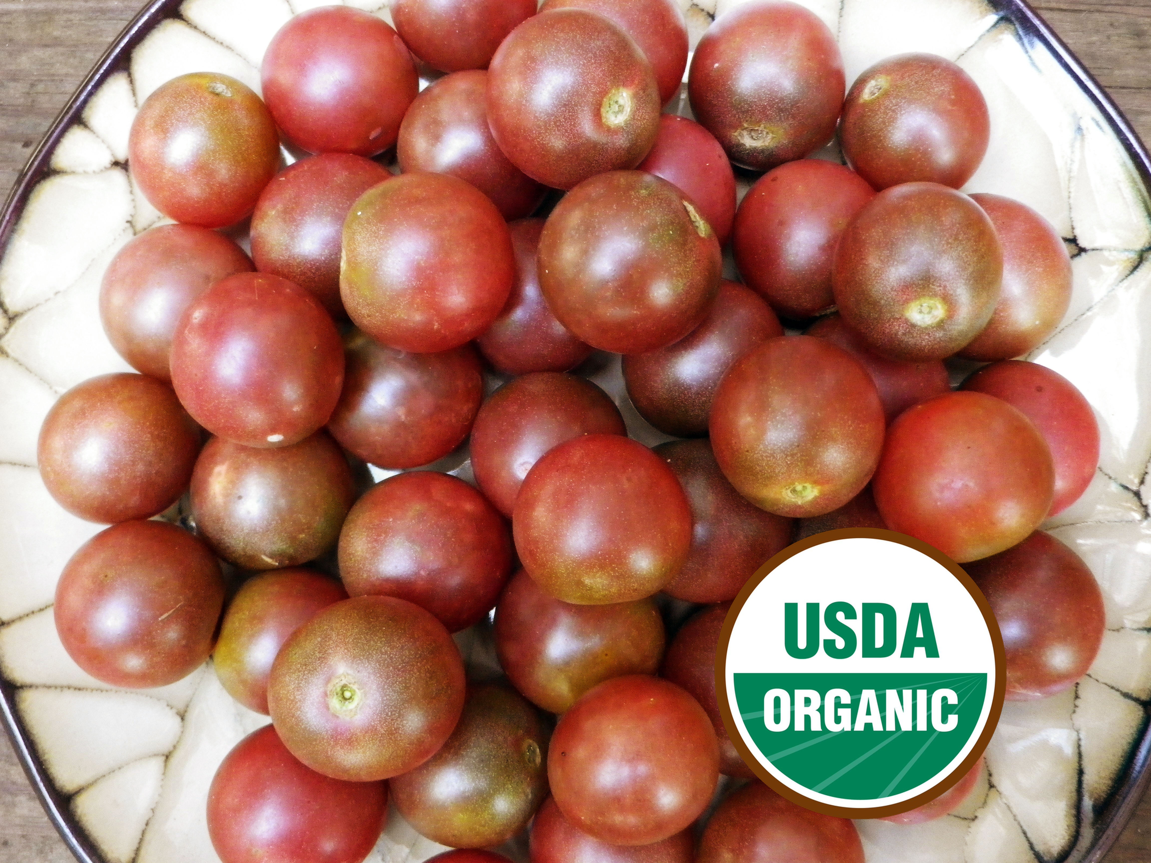 チーク tomomo Black Cherry Tomato Seeds - Organic