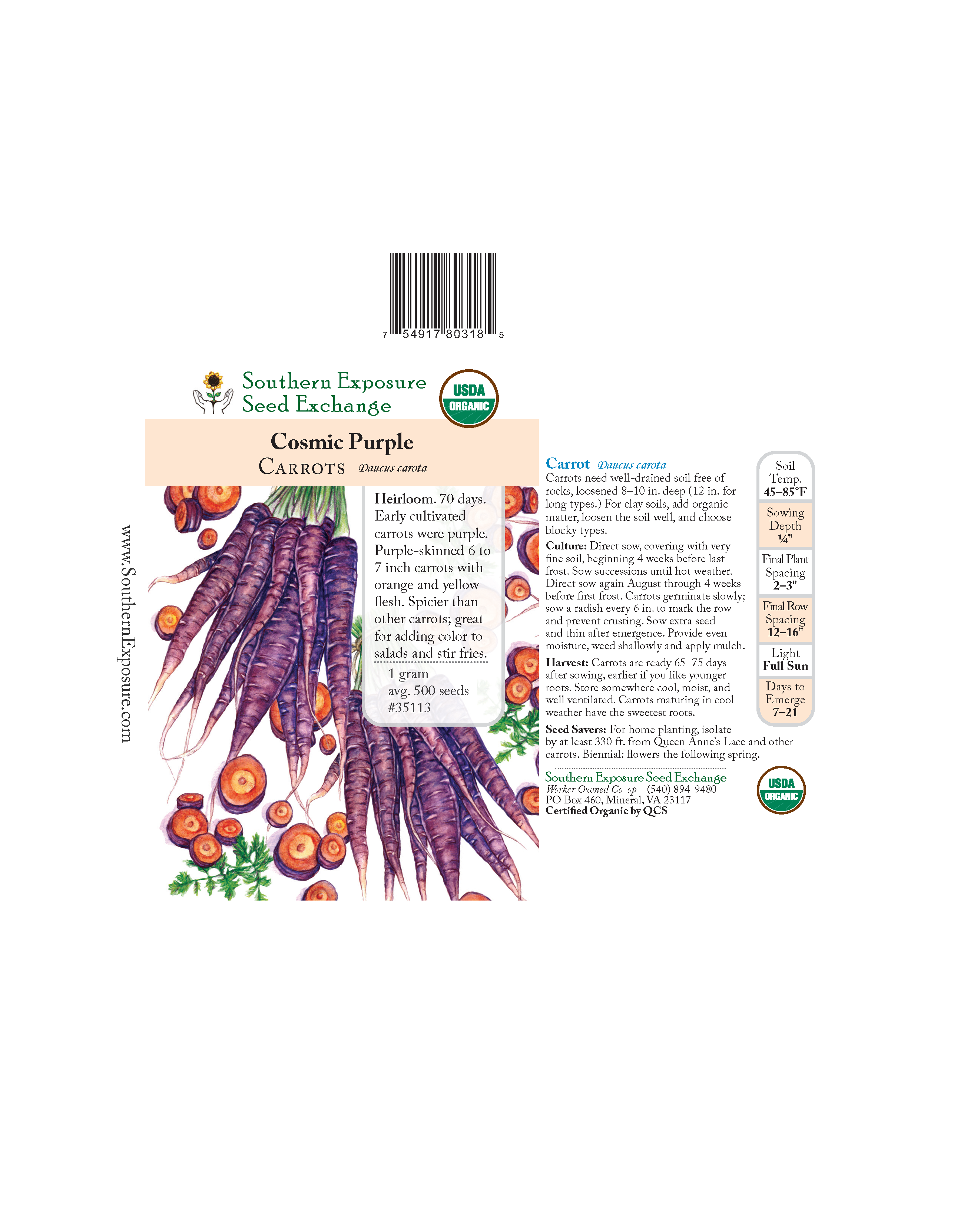 Southern Exposure Carrots
