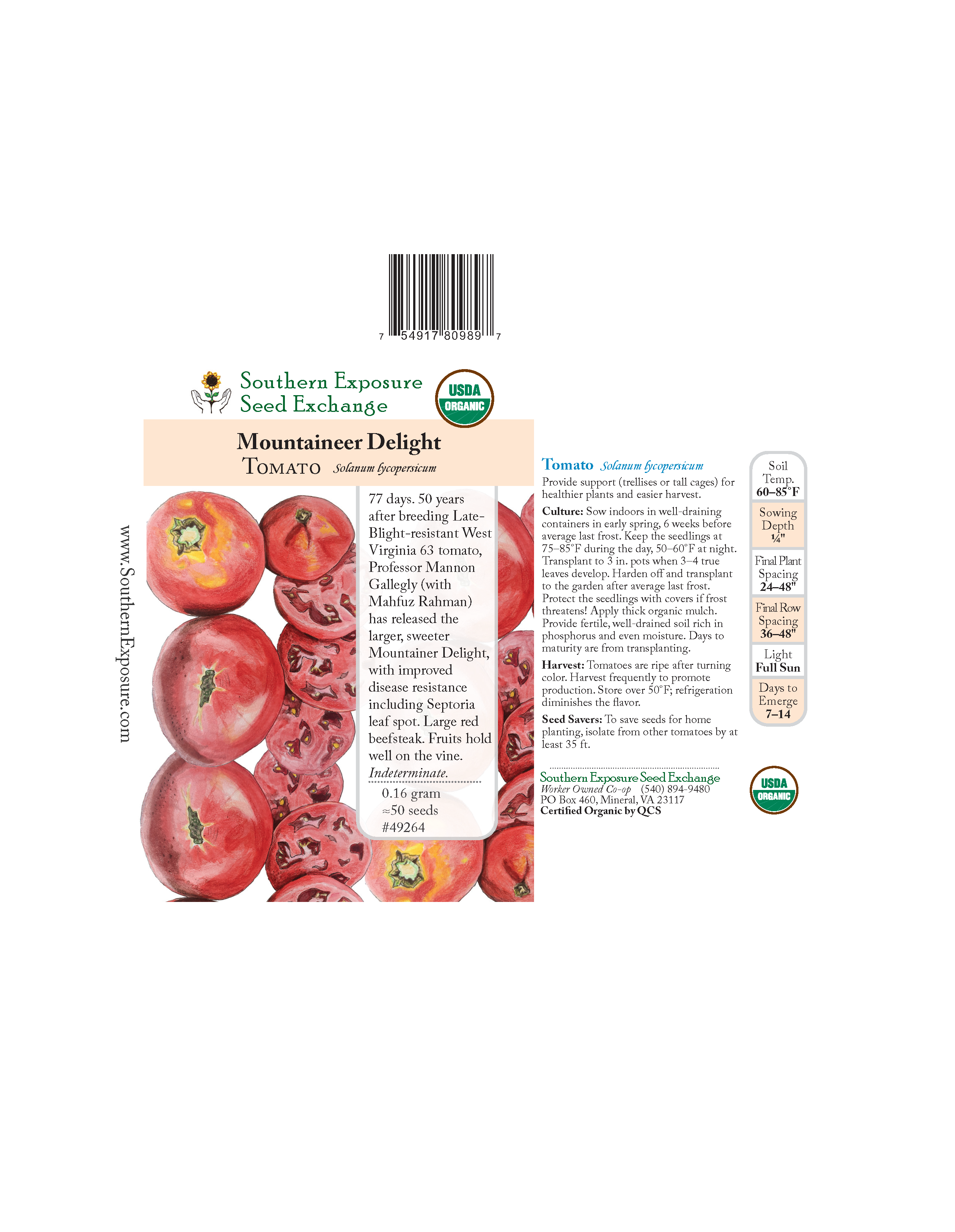 Mountaineer Delight (West Virginia '17B) Tomato