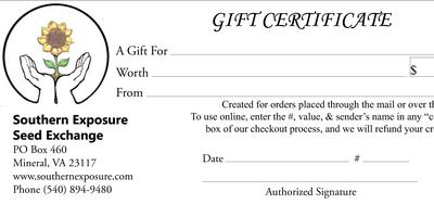 Product Image for $10 Paper Gift Certificate Unit